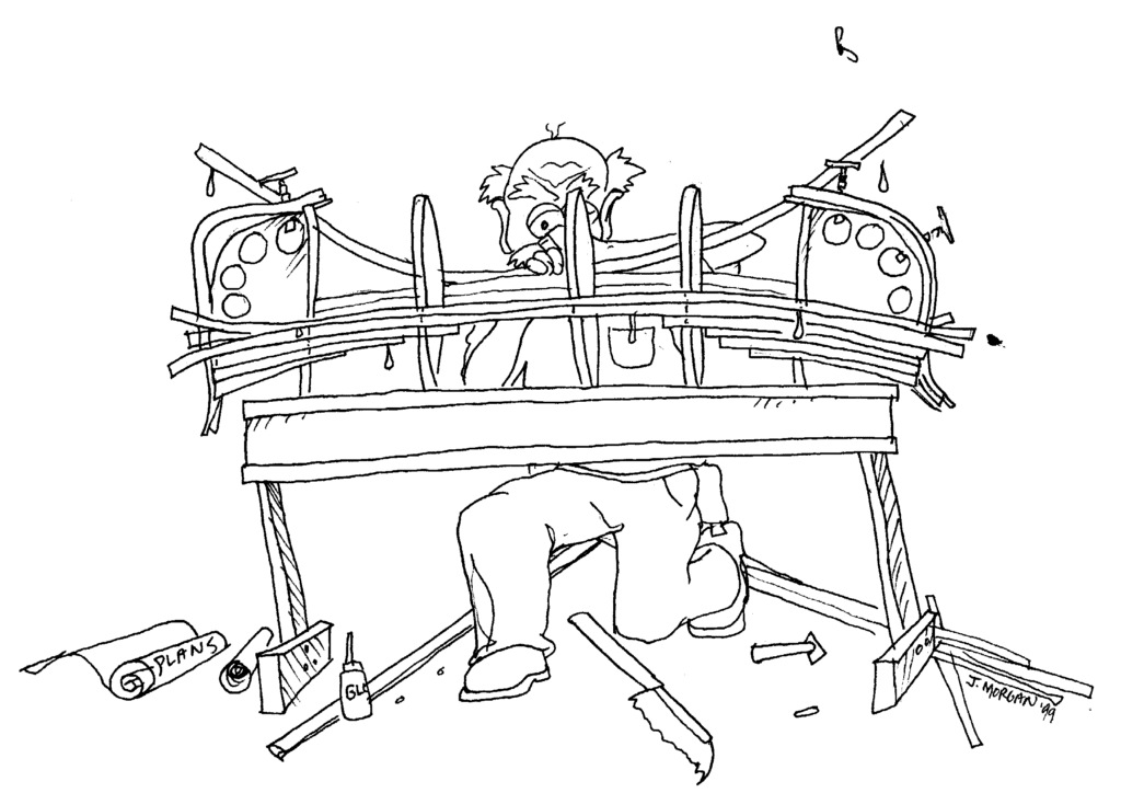Boat Building Character Sketch Image