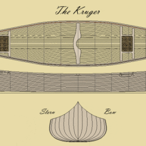 A detailed sketch of the Kruger kayak