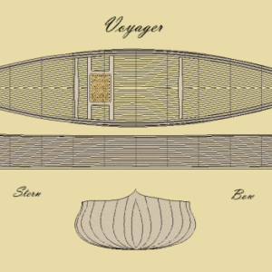 Rendering of the Voyager kayak sketch
