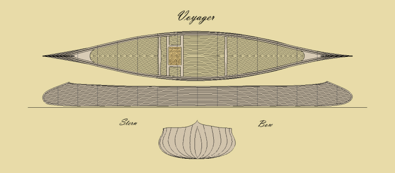 Rendering of the Voyager kayak sketch