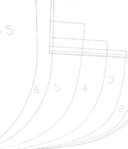 A diagram of the number lines for seating.